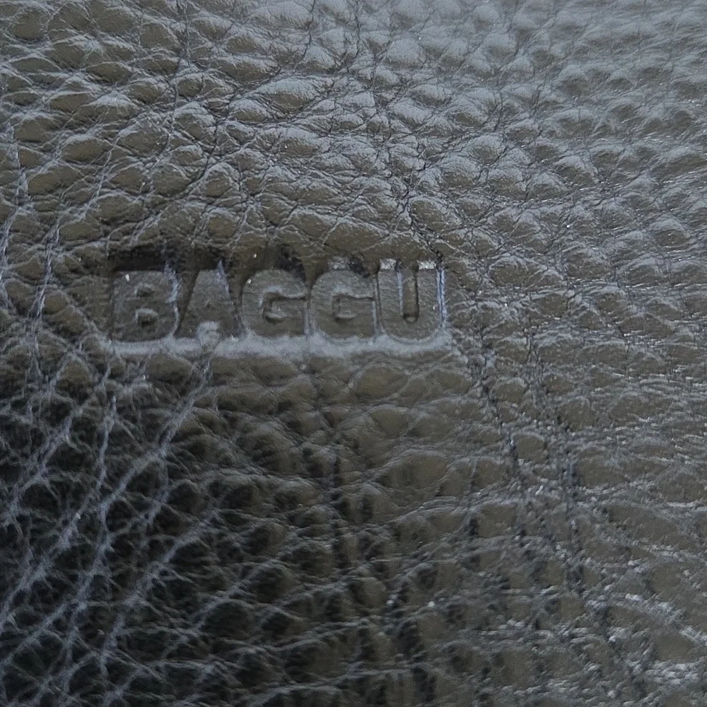 Baggu Oversized Black Leather Tote Bag!